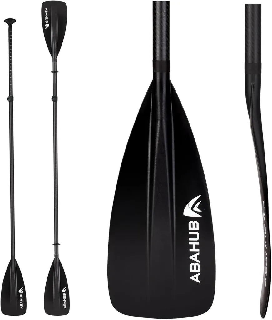 Abahub Pagaie Kayak SUP 2-en-1 Manche Carbone Légère, Réglable, Multicolore