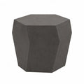 Table d’appoint extérieure en béton fibré gris anthracite forme polygonale 45 x 45 x 45 cm